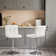 Charies Swivel Upholstered Adjustable Height Counter Stool with Metal Frame