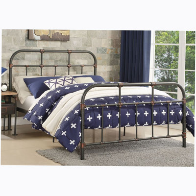 Casen Pipe Detailed Metal Bed,Platform Bed,bed frame