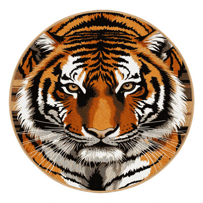 Washable South China Tiger Big Cats Area Rug