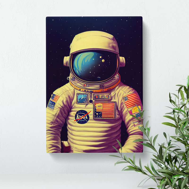 Marvellous Astronaut - Wrapped Canvas, 50cm H x 35cm W x 3cm D