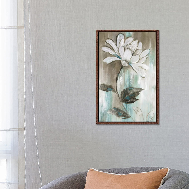 Garden Bloom II by Nan - Painting on Canvas, Classic Brown Wood Framed, 66.04 cm H x 45.72 cm W