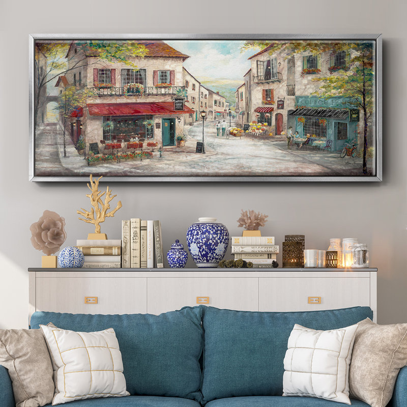 Happy Hour- Framed Canvas, 12" H x 30" W
