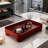 Wine Red,European Vintage Style Square Tray With Raised Edge - Leather Multifunctional Organizer For Jewelry, Watches, Remote Controls, Bathroom Essentials, And Tabletop Decor-630499197