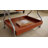 Coffee Table Folding, Metal Frame1 drawer and 2-Tier Storage with Wheels