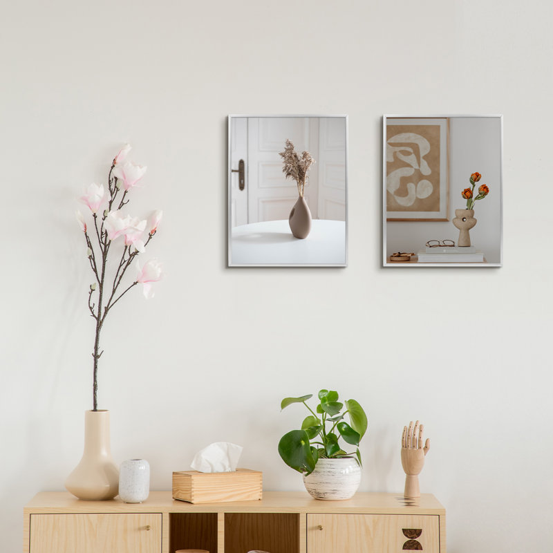 Drennon Picture Frame, Display Pictures, Metal Frame for Wall Mounting, Silver, 14" x 11"