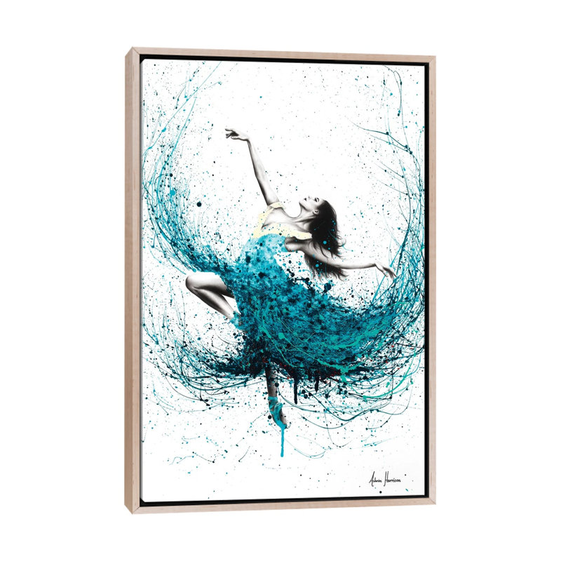 Print on Canvas, 66.04cm H x 45.72cm W x 3.81cm D, Oak Floater Framed
