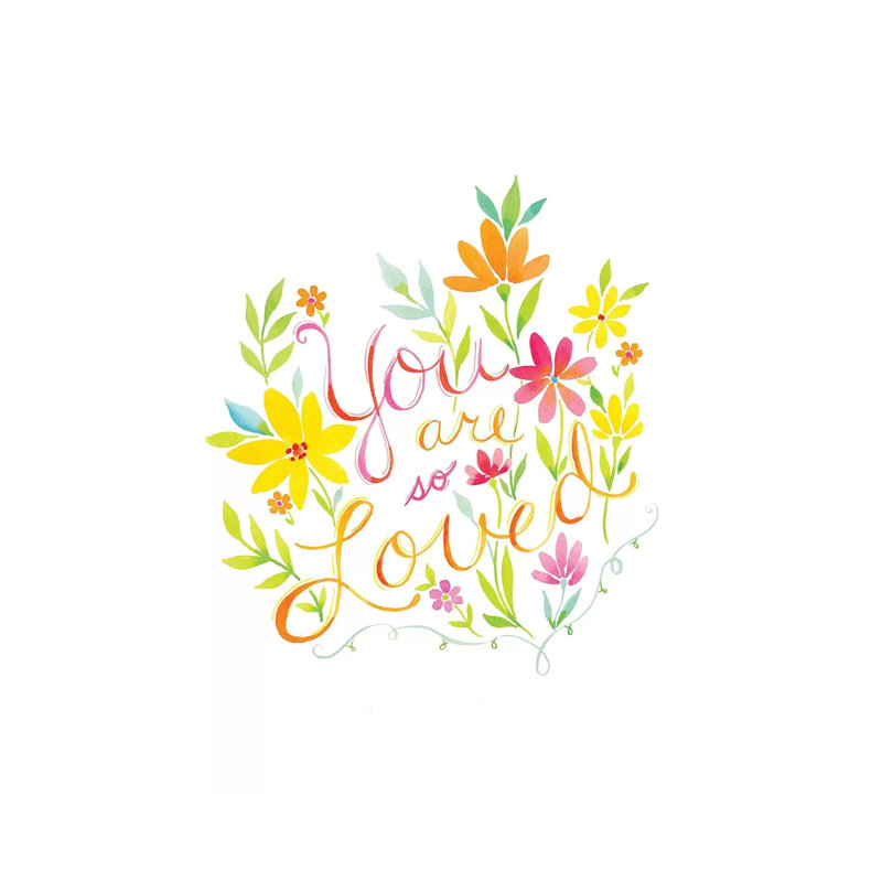 You Are Loved by Stephanie Ryan - Print on Canvas, 66.04cm H x 45.72cm W x 3.81cm D, Wrapped Canvas