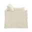 Causeuse en lin beige avec 2 coussins