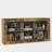 63" Rustic Farmhouse Wooden Console Table With 6 Open Storage Cubbies