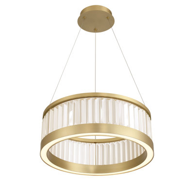 Empra, Pendant, 24", Gold, Clear Crystal