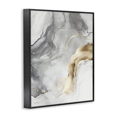 Marbled Grey & Glam Grey Framed Giclee Art by Seven Trees Design