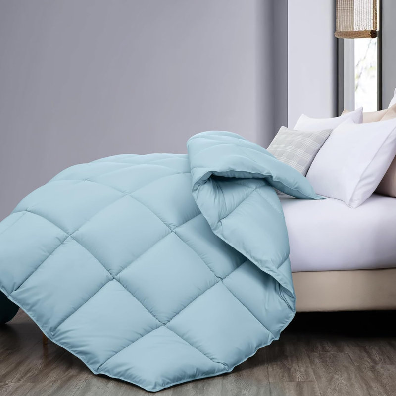 Chambray Blue Queen Microfiber All-Season Comforter