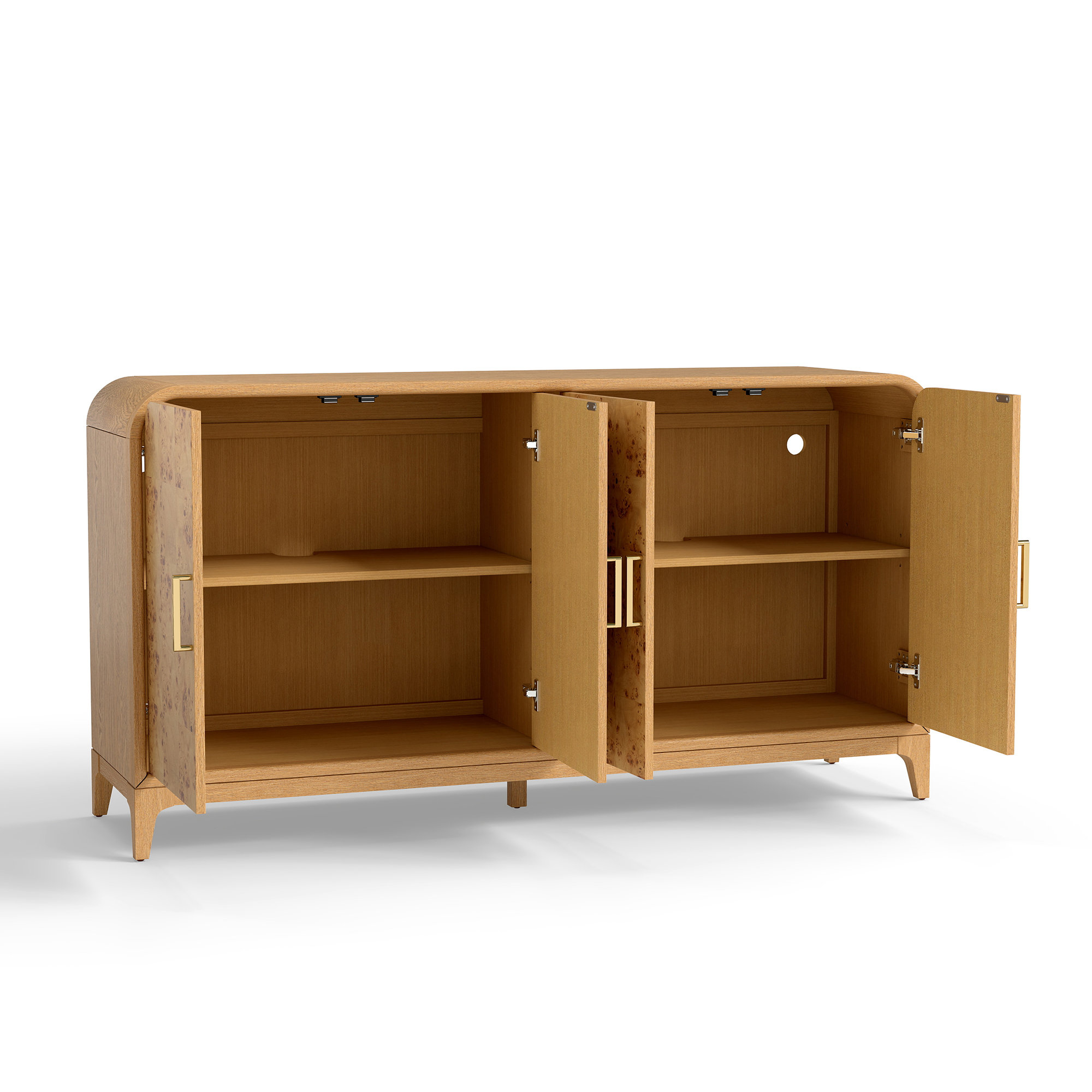 Adden 68" Burl Wood Sideboard