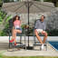 Ensemble de 2 chaises Adirondack d'extérieur à hauteur de bar avec plateau de connexion-2142740188
