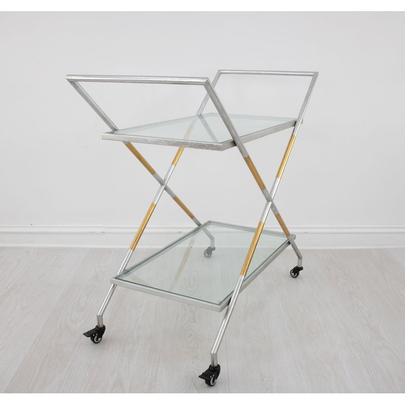 Lisa Bar Cart, Gold/Silver