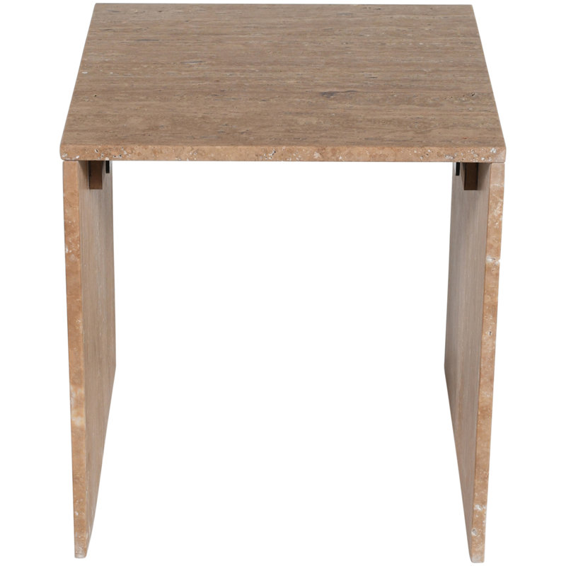 Table de bout Jaloni, Travertin beige