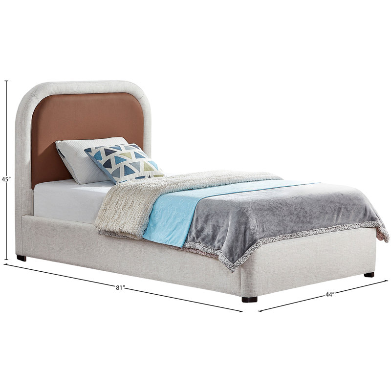 Blake Upholstered Platform Bed, Twin