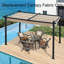 Auvent de remplacement pour pergola extérieure de 13 pi x 10 pi - Kaki gardé, hydrofuge, assemblage facile, résistance à l'abri du soleil, matériau de l'eau, méthode d'installation facile