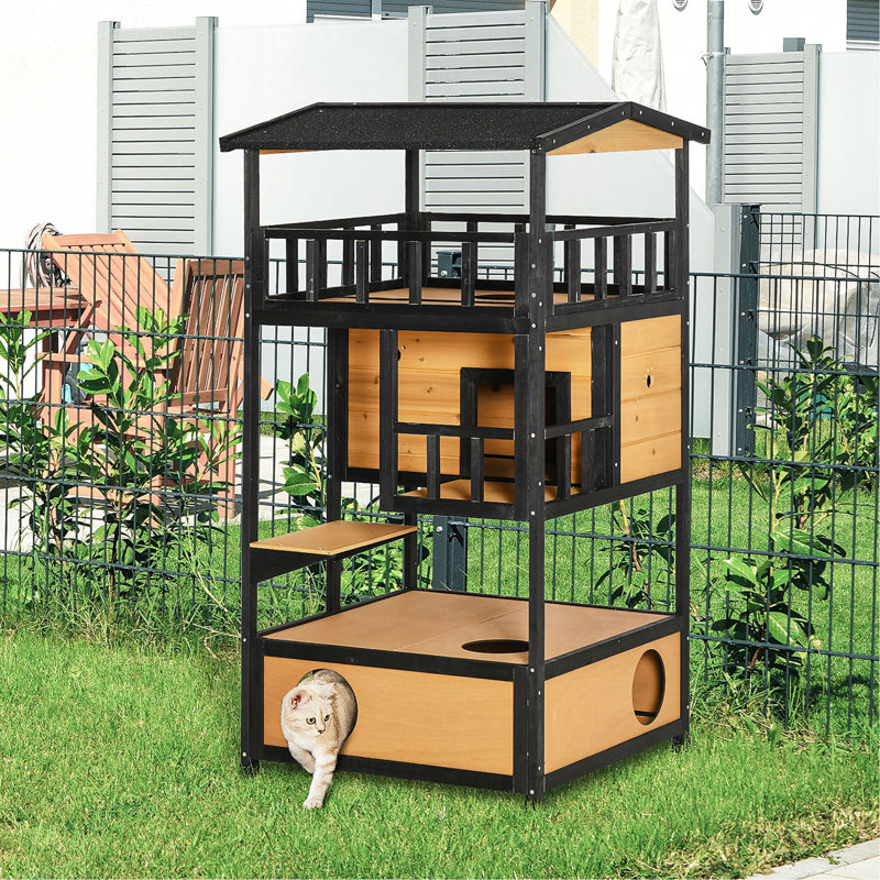 Niche pour chat en bois Pawhut
