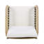 Chaises longues Comfort, chaise de patio moderne en corde de bois d'acacia
