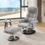 Fauteuil inclinable ergonomique avec repose-pieds, méridienne moderne pivotante à 360 ° avec repose-pieds, tissu chenille, massage par vibration à 5 points-1473492544