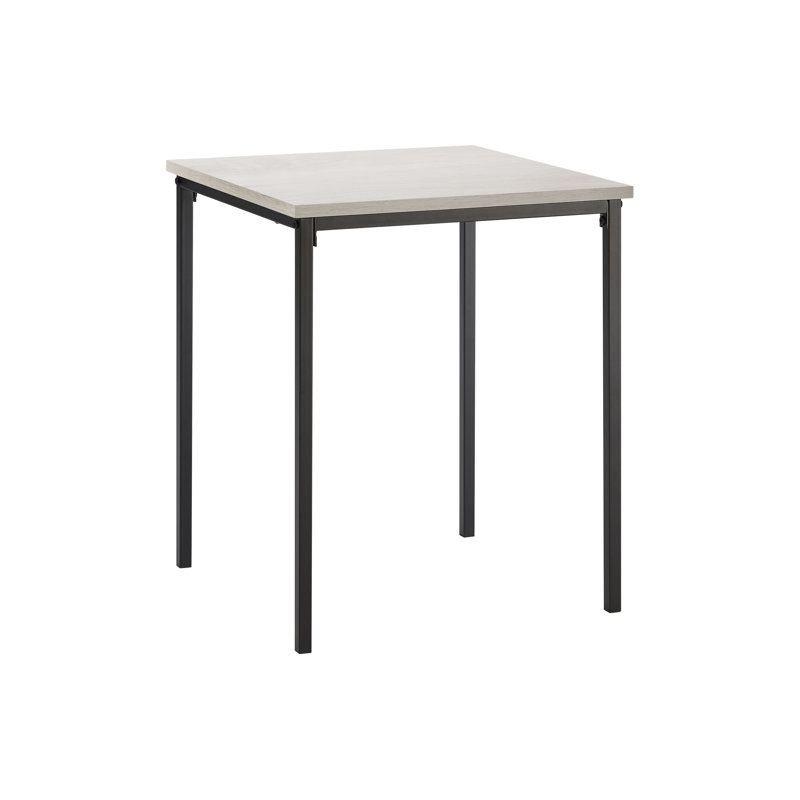 Table d'appoint, H 22 po, table d'appoint, bout, petite table de chevet, carré, chambre à coucher, salon, stratifié de chêne délavé, métal noir, contemporain, moderne