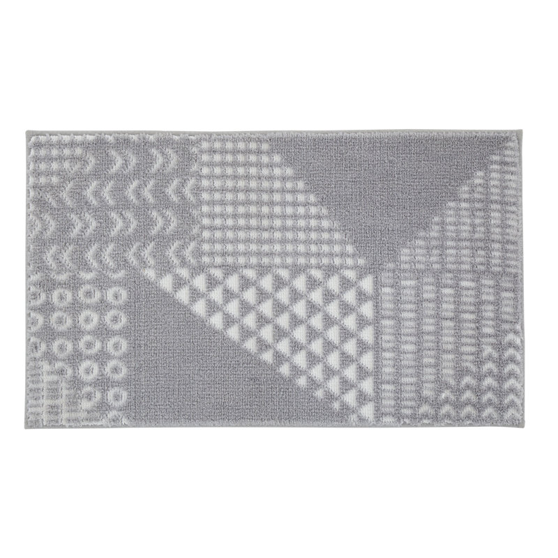 Larsson Geo Bath Mat, Grey