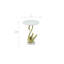 Swan Side Table with White Marble Top | Decorative Sculptural End Table | Aluminum Base | Gold Accent Table for Living Room | 16x16x23.75"