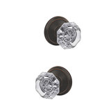 Custom Alexandria Non-Turning Glass Knob with Alden Trim