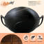 NutriChef 11.46'' Non-Stick Cast Iron Wok with Lid
