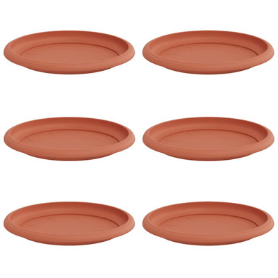 Round Flower Tray 6 Pcs Plastic