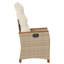  Chaise de jardin inclinable beige et crème 25,20 po x 22,64 po x 44,09 po-1568765889-1568765914