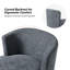 Fauteuil d'appoint pivotant moderne de 28,5 po avec base en bois massif Cabrini-466246504