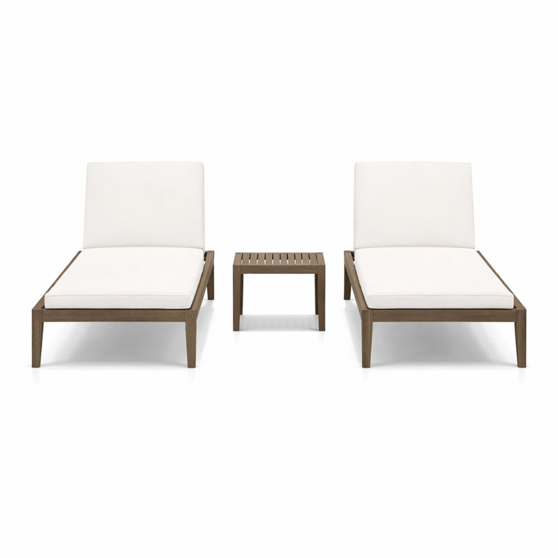 Chaise longue d'extérieur 3 pièces Sunlit Rest