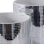 Sagebrook Home Elegant Silver Ceramic Disco Planter, 2-Pieces