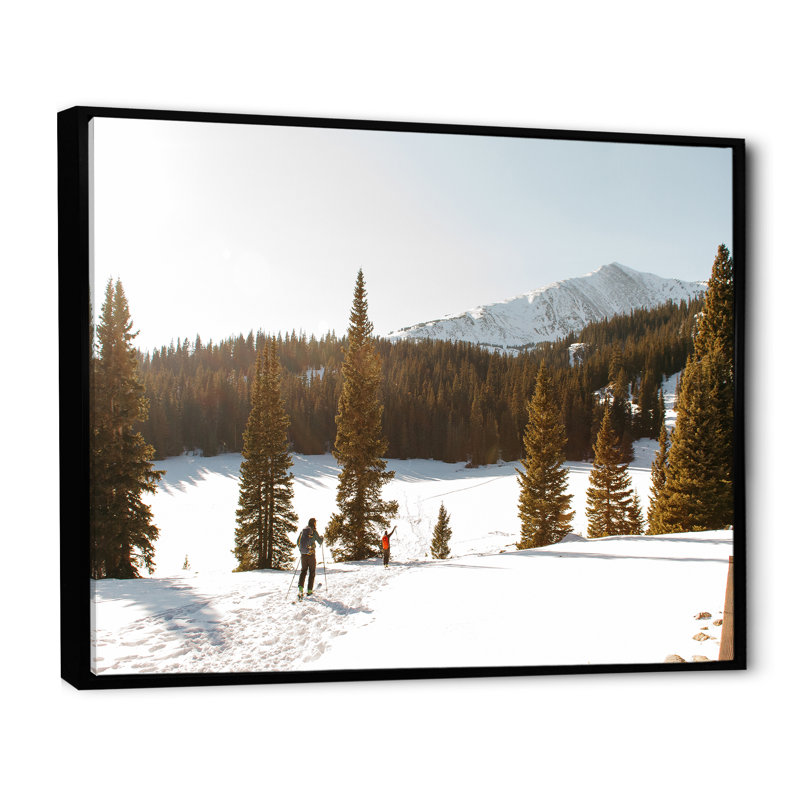 «Winter Alaskan Beauty I» sur toile, H 30 po x l 40 po x P 1,5 po, Cadre flottant noir