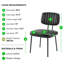 Chaises de salle à manger en cuir et métal (ensemble de 2)-497107960