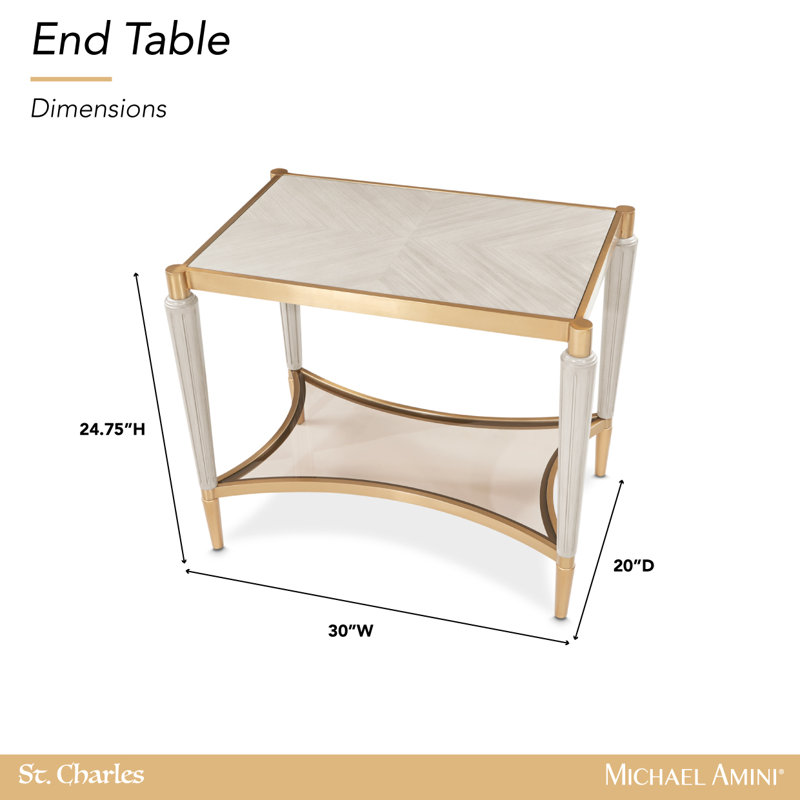 St. Charles End Table - Dove Gray