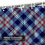 Camel Red White Blue Tartan Plaid Shower Curtain with 12 Hooks-1478562866