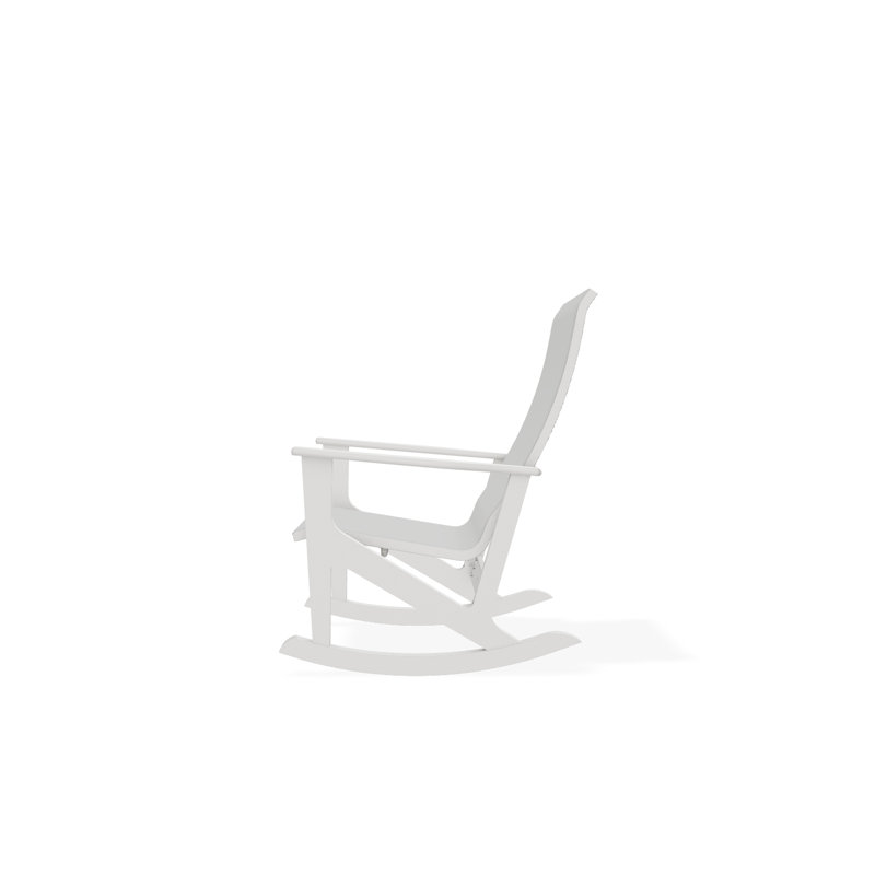 Wexler Polymer Outdoor Lounge Chair, Snow, White 6D Sunbrella®