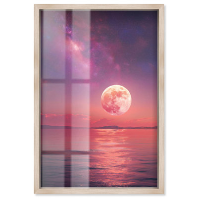 «Shimmering Sea I Shadowbox» par Art Remedy, cadre blond, 25 x 37
