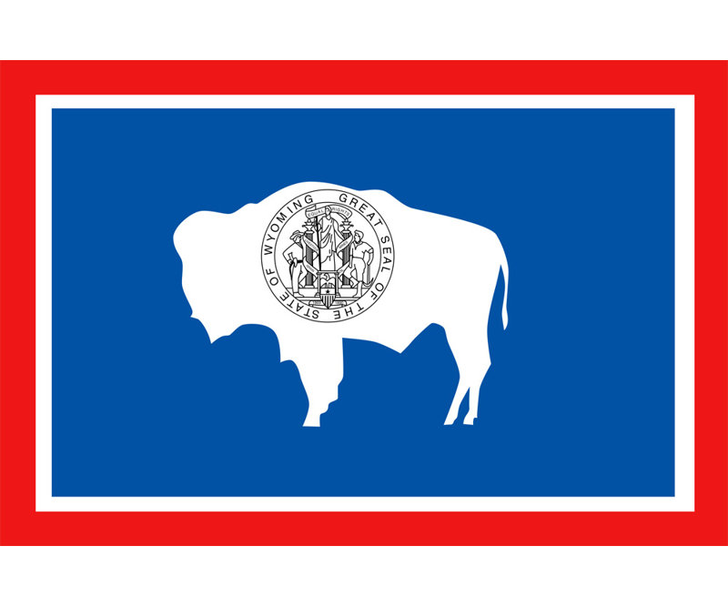 Wyoming State, 12" H x 18" W