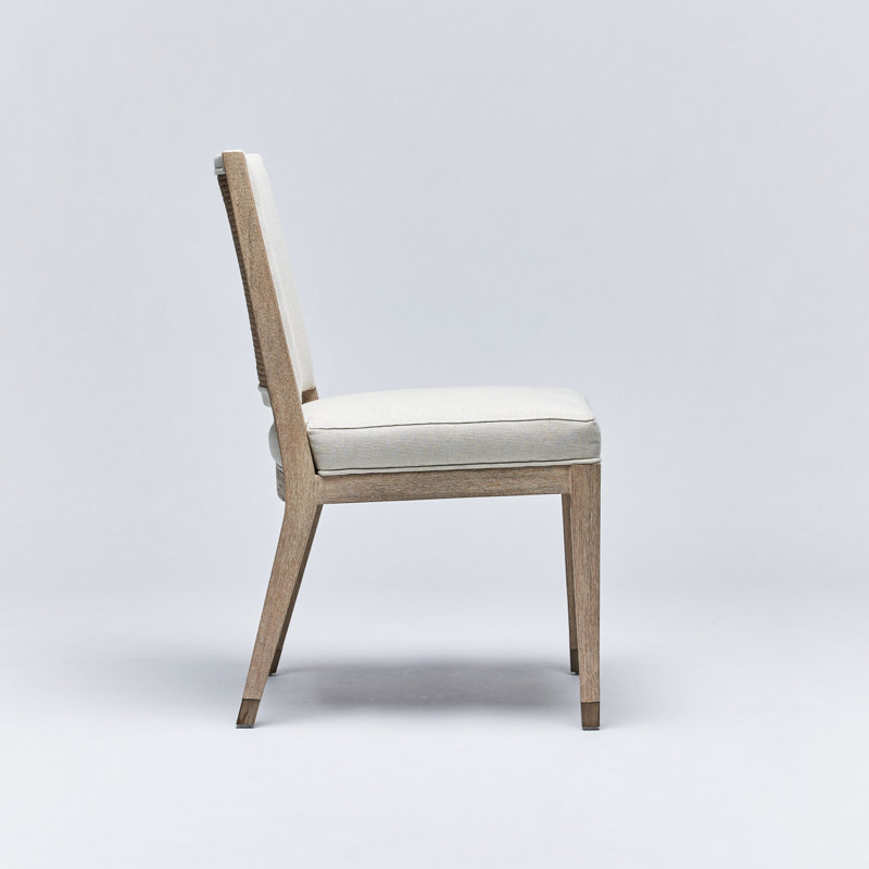 Largo Upholstered Dining Chair, White Ceruse