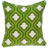 Gamma Green and White Throw Pillow-664171918