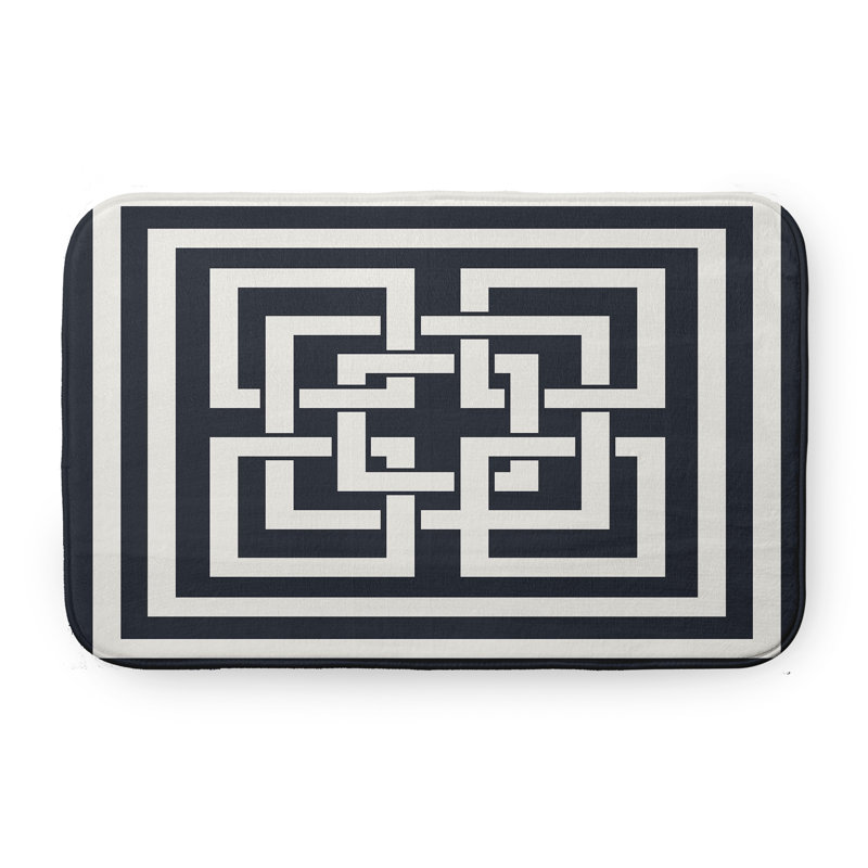 Tapis de bain Nantucket, L 21 po x L 34 po, Noir
