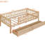 Lit de jour simple naturel avec tiroirs de rangement - Améliore l'organisation des pièces L'espace de tiroir supplémentaire maximise la capacité-1846467476