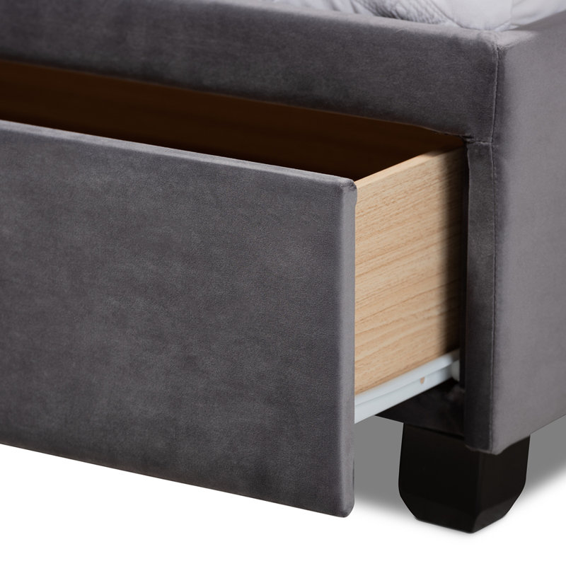 Plattsmouth Upholstered Platform Storage Bed, Queen, Gray