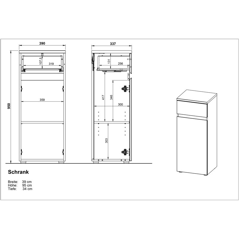 Kena Freestanding Bathroom Cabinet