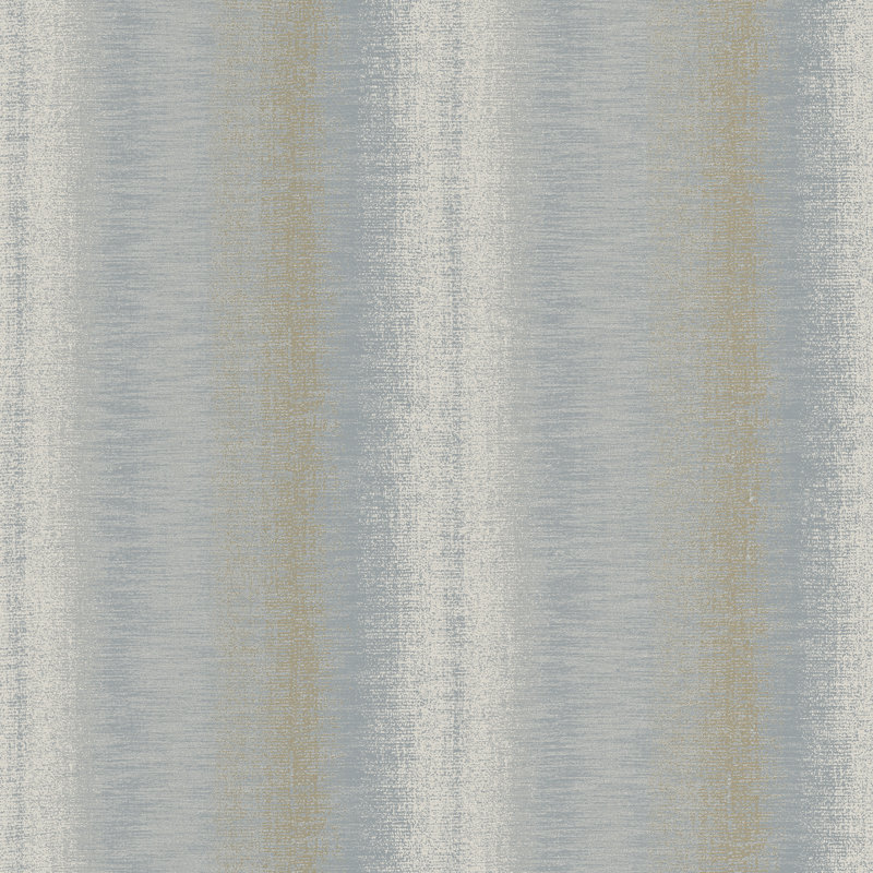 Papier peint tissé à rayures dégradées, Bleu
