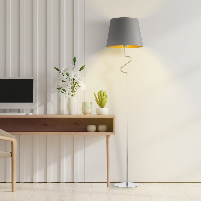Kulyu 174cm Traditional Floor Lamp, Black, White